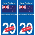 Nuova Zelanda nuova Zelanda numero della vignetta dipartimento scelta adesivo targa di immatricolazione auto
