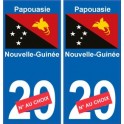 Papouasie-Nouvelle-Guinée sticker numéro département au choix autocollant plaque immatriculation auto
