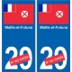 Wallis-et-Futuna sticker numéro département au choix autocollant plaque immatriculation auto