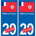Wallis-et-Futuna sticker numéro département au choix autocollant plaque immatriculation auto