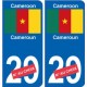 Cameroun Cameroon sticker numéro département au choix autocollant plaque immatriculation auto