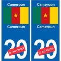 Cameroun Cameroon sticker numéro département au choix autocollant plaque immatriculation auto