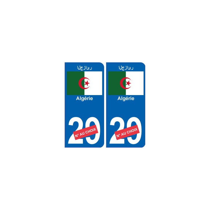 Algérie رئازجلا sticker numéro département au choix autocollant plaque immatriculation auto
