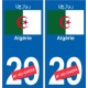 Algérie رئازجلا sticker numéro département au choix autocollant plaque immatriculation auto