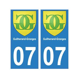 07 Guilherand-Granges ville autocollant plaque