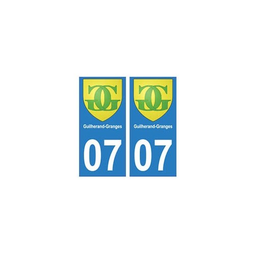 07 Guilherand-Granges ville autocollant plaque