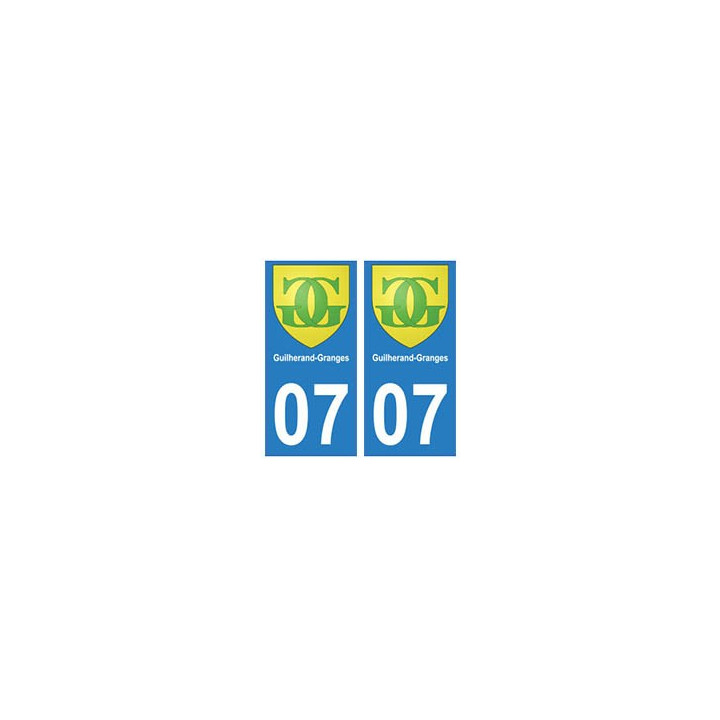 07 Guilherand-Granges ville autocollant plaque
