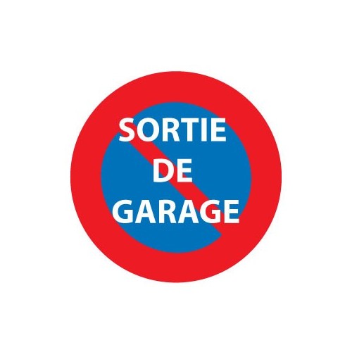 Autocollant Interdiction de stationner logo 2-1sortie de garage sticker adhesif