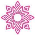 Autocollant mandala logo 4 sticker fleur rosasse adhésif