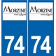 74 Morzine logo ski autocollant plaque stickers ville