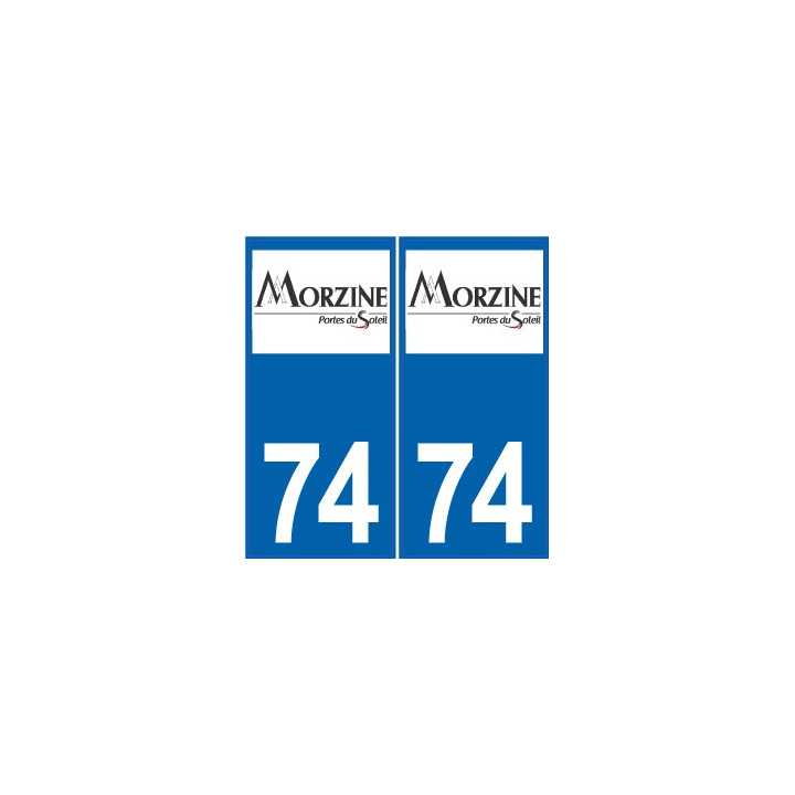 74 Morzine logo ski autocollant plaque stickers ville