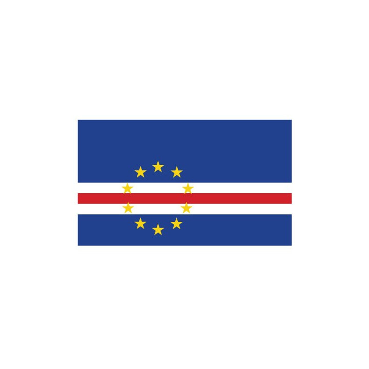 Autocollant Drapeau  Cape Verde Cap-Vert sticker flag