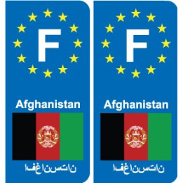F Europe Afghanistan autocollant plaque
