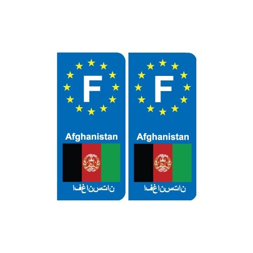 F Europe Afghanistan autocollant plaque