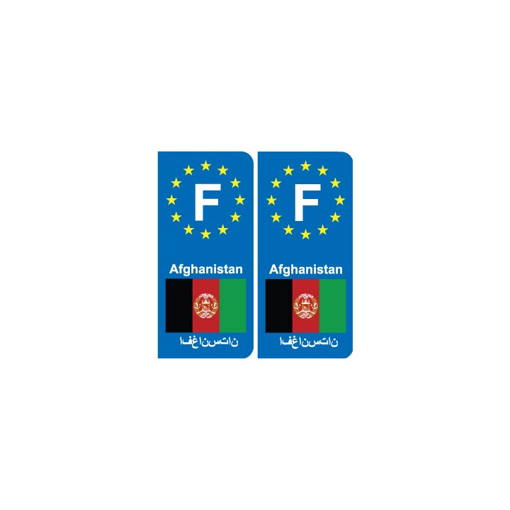 F Europe Afghanistan autocollant plaque