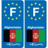 F Europe Afghanistan autocollant plaque