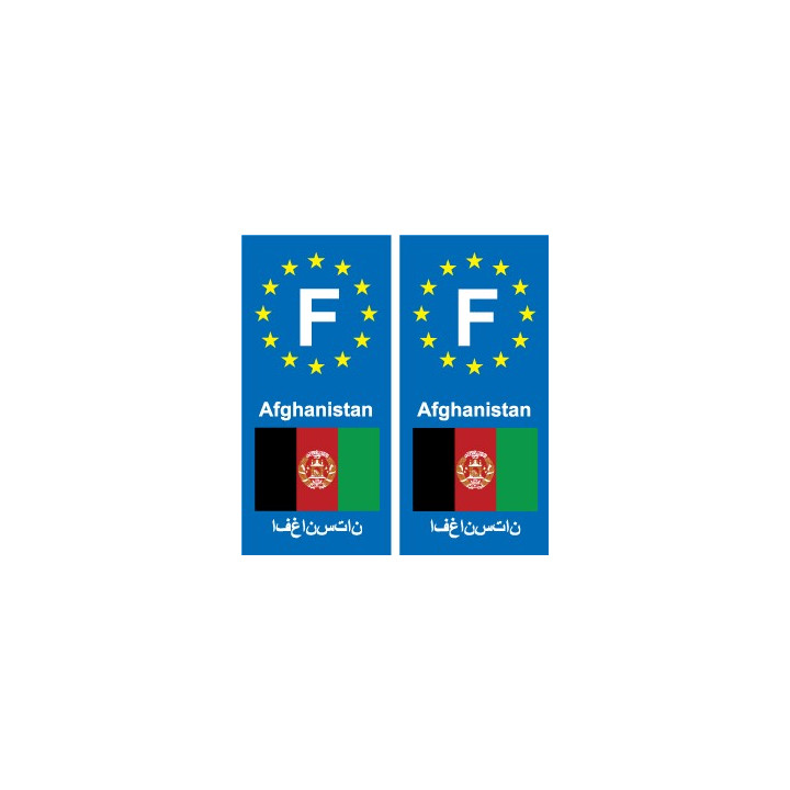 F Europe Afghanistan autocollant plaque