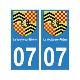 07 La Voulte-sur-Rhône ville autocollant plaque