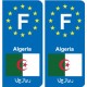 F Europe Algérie Algeria autocollant plaque