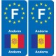 F Europe Andorre Andorra autocollant plaque