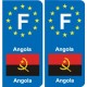 F Europe Angola autocollant plaque