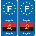 F Europe Angola autocollant plaque