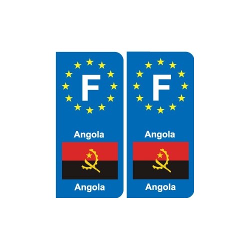 F Europe Angola autocollant plaque