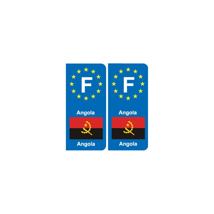 F Europe Angola autocollant plaque