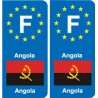 F Europe Angola autocollant plaque