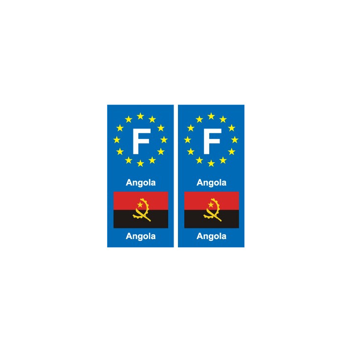 F Europe Angola autocollant plaque
