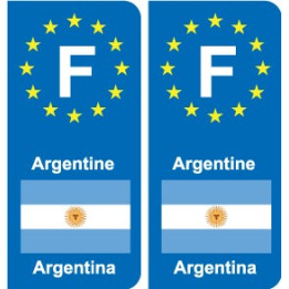 F Europe Argentine Argentina autocollant plaque