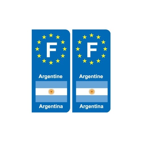 F Europe Argentine Argentina autocollant plaque