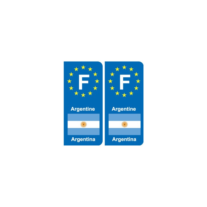 F Europe Argentine Argentina autocollant plaque