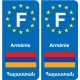 F Europa-Armenien-Armenia-aufkleber platte