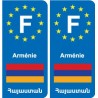 F Europa Armenia Armenia placa etiqueta