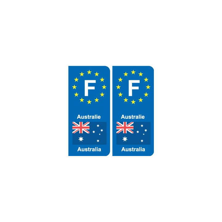 F Europe Australie Australia autocollant plaque