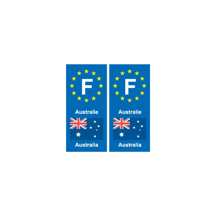 F Europe Australie Australia autocollant plaque