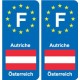 F Europe Autriche Austria autocollant plaque