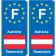 F Europe Autriche Austria autocollant plaque