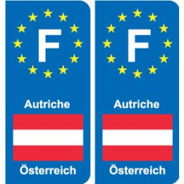 F Europe Autriche Austria autocollant plaque
