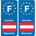 F Europe Autriche Austria autocollant plaque