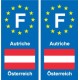 F Europe Autriche Austria autocollant plaque