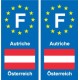 F Europe Autriche Austria autocollant plaque