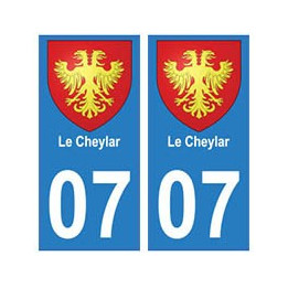 07 Le Cheylard ville autocollant plaque