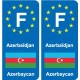 F Europe Azerbaïdjan Azerbaijan autocollant plaque