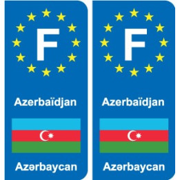 F Europe Azerbaïdjan Azerbaijan autocollant plaque
