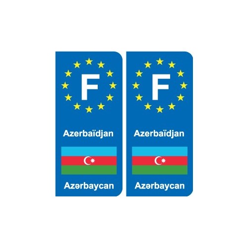 F Europe Azerbaïdjan Azerbaijan autocollant plaque