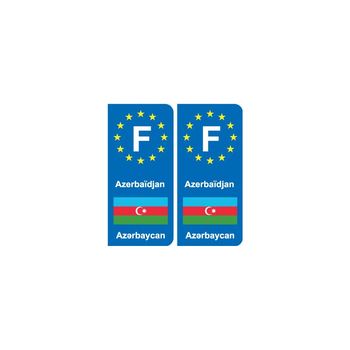 F Europe Azerbaïdjan Azerbaijan autocollant plaque