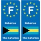 F Europe Bahamas autocollant plaque