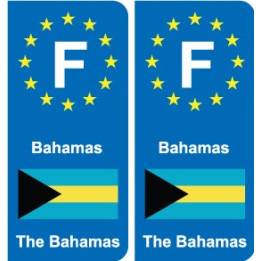 F Europe Bahamas autocollant plaque